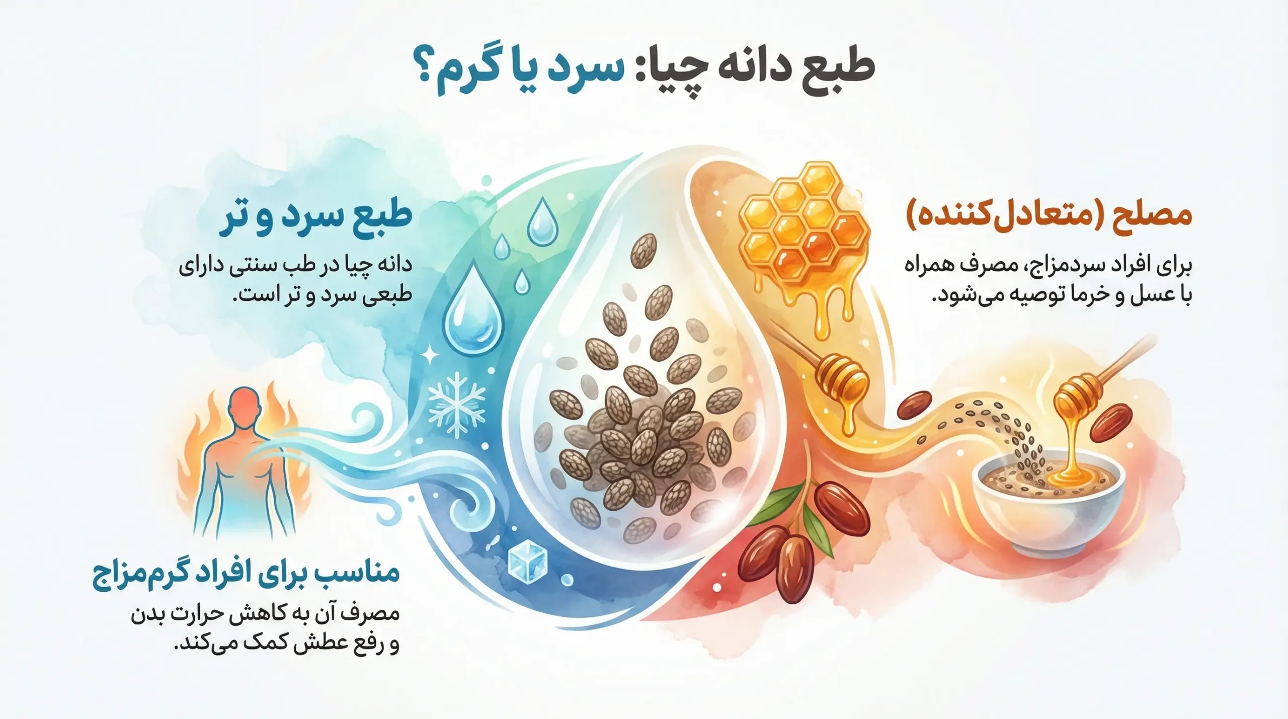 طبع دانه چیا گرم است یا سرد