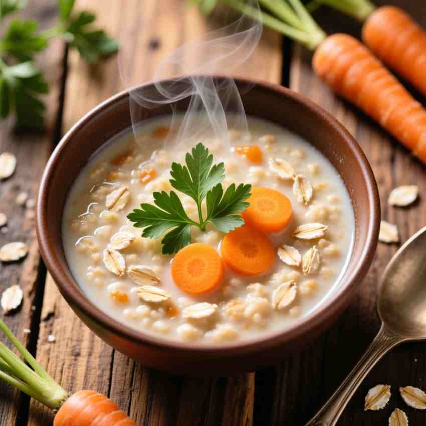 طرز تهیه سوپ جو دوسر پرک با جعفری و هویج؛ غذایی سالم و سبک