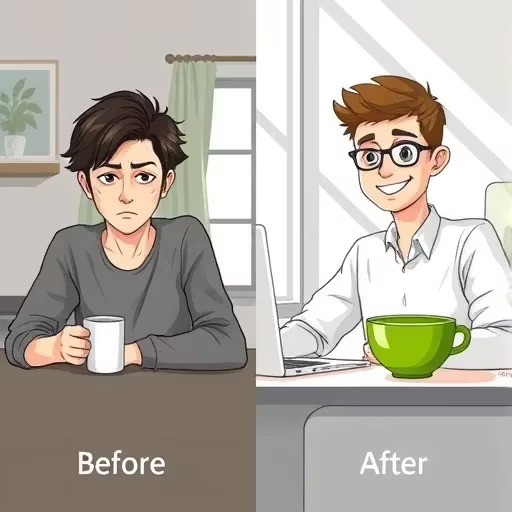 قبل و بعد مصرف پودر ماچا