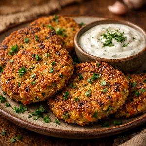 کتلت کینوا و سبزیجات