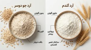 تفاوت آرد جو دوسر و آرد گندم